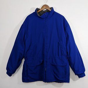 Vintage J Crew Coat Jacket Mens Fleece Lined Purple XL Made in USA